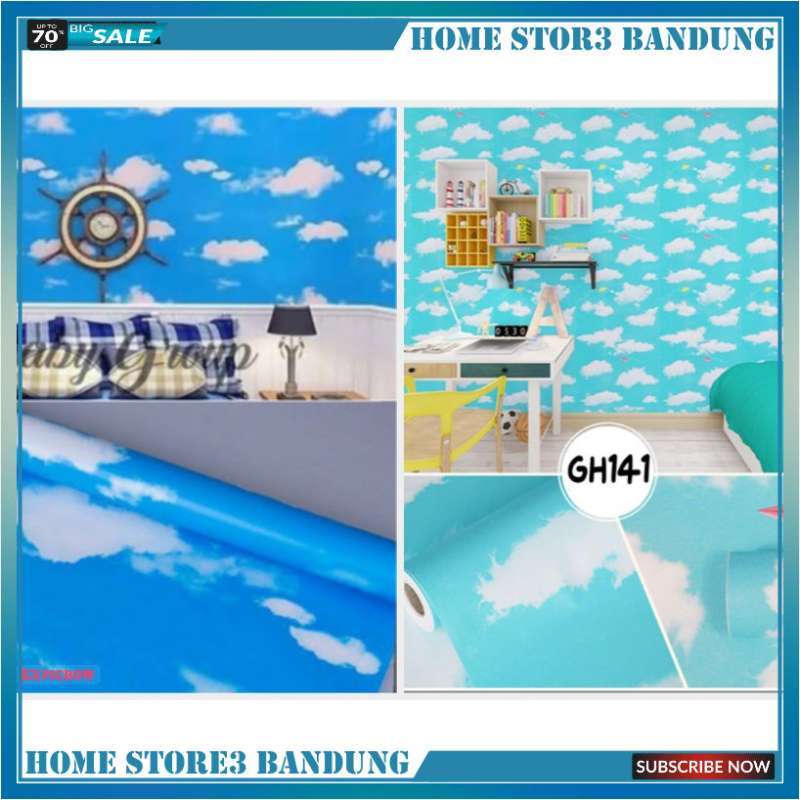 Promo Wallpaper Motif Awan Wallpaper Sticker Awan Wallpaper Dinding