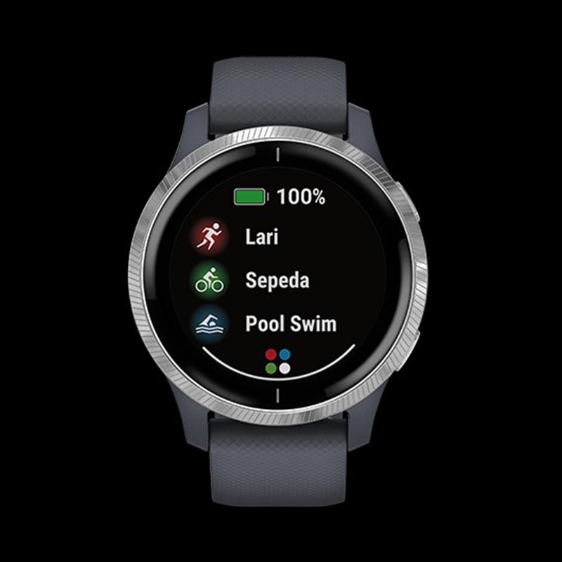 Jual Garmin Venu Blue Granite/Silver di Seller Garmin Official Store