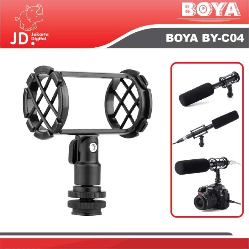 Promo Boya ByC04 Shock Mount For Shotgun Microphone Boya Diskon 10 di