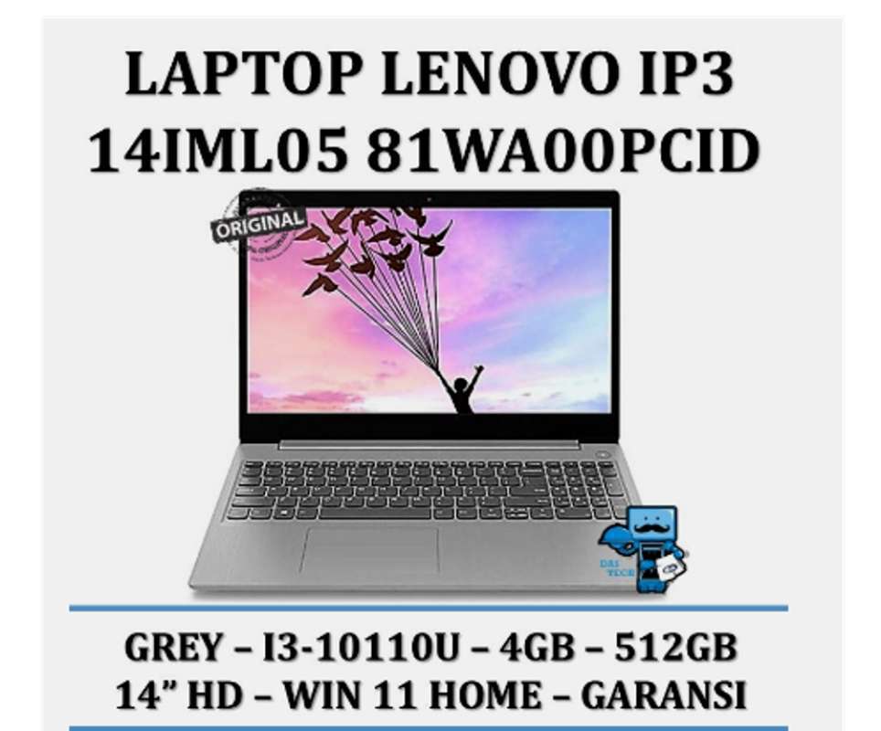 Promo Notebook Lenovo Ideapad IP3 14IML05 81WA00PCID - Platinum Grey ...