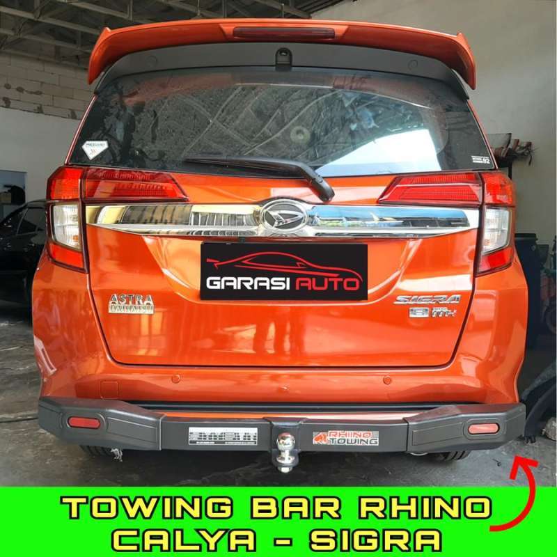 Jual Towing Bar Rhino Bumper Guard Tanduk Belakang Calya Sigra Besi no