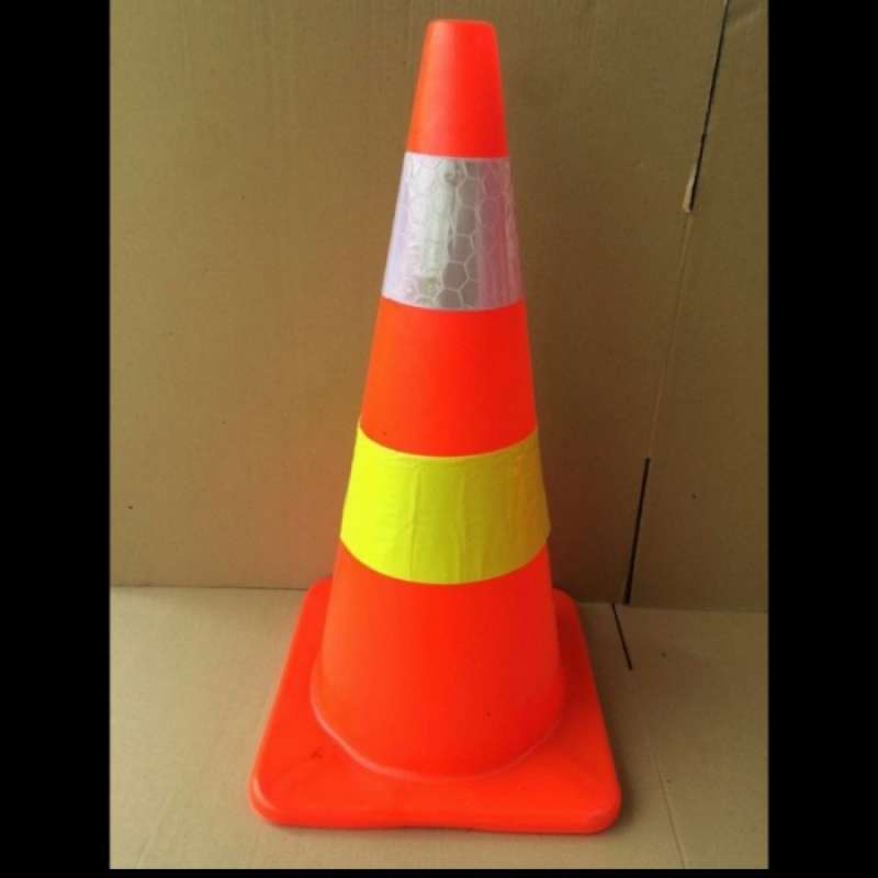 Promo Safety Cone Full Orange 75cm/ Trafic cone Pembatas Jalan Diskon