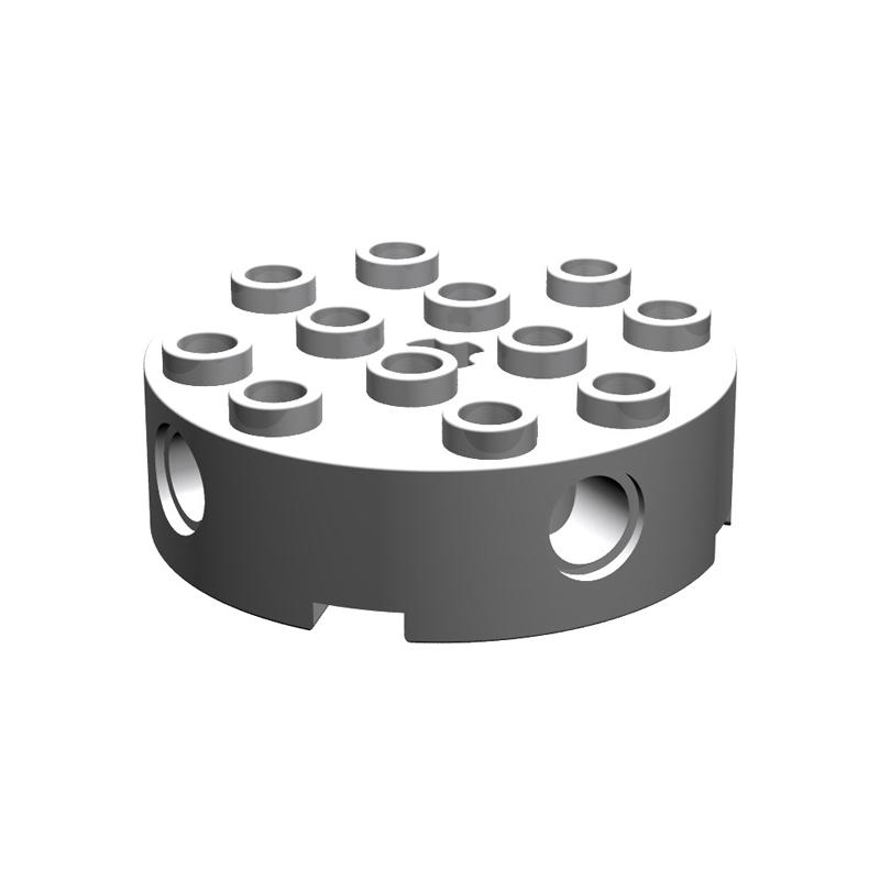 Jual LEGO PARTS 4211527 Round Brick 4x4 Medium Stone Grey (LBG) di