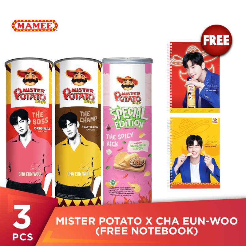 Jual Mister Potato x Cha EunWoo (Free Notebook) di Seller Mamee