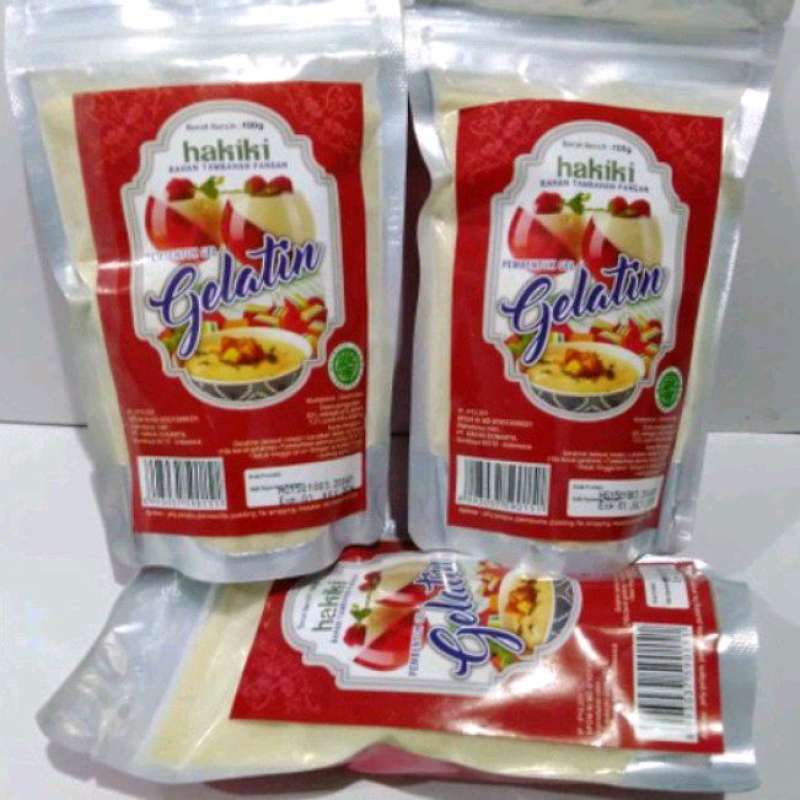 Jual Bubuk Gelatin Hakiki 100gr Pembentuk Gel Bahan Tambahan Pangan jual-bubuk-gelatin-hakiki-100gr-pembentuk-gel-bahan-tambahan-pangan