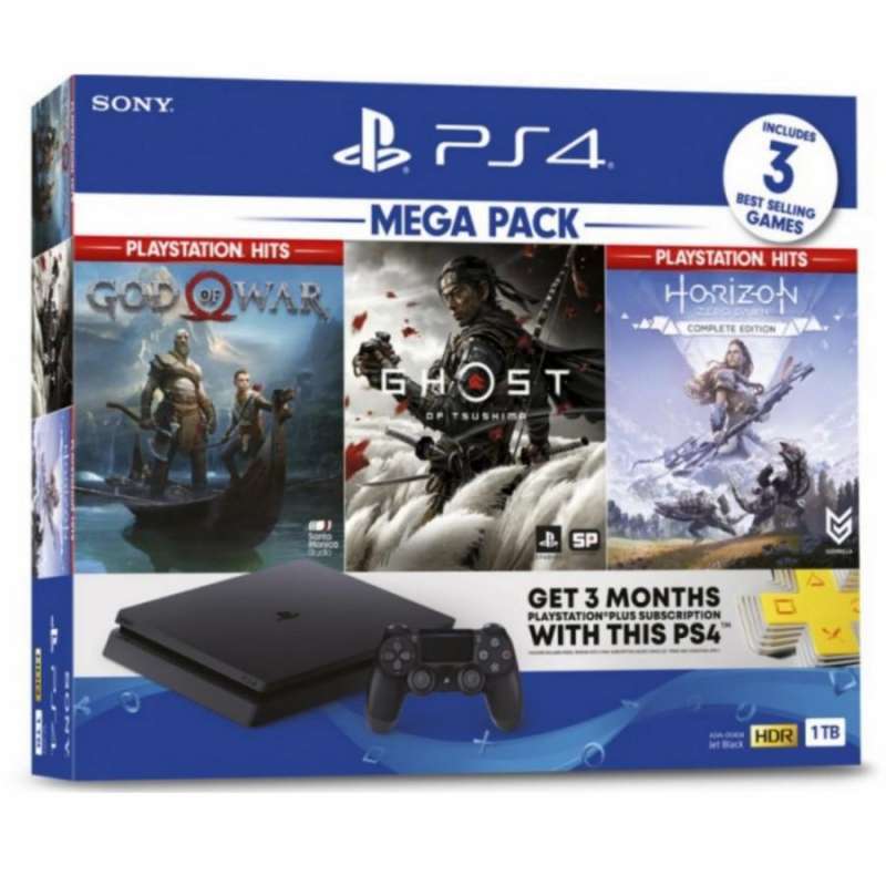 Jual PS4 Slim Mega Pack / Megapack CUH2218B Garansi Resmi Sony