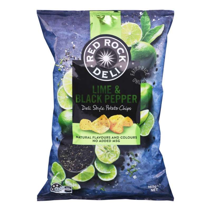 Jual Red Rock Deli Style Potato Chips Lime & Black Pepper (australia) Di Seller Gunung Mas