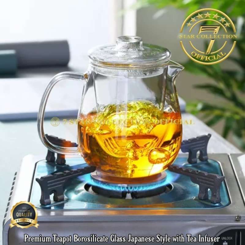 Jual Premium Teapot Borosilicate Glass Japanese Style With Tea Infuser