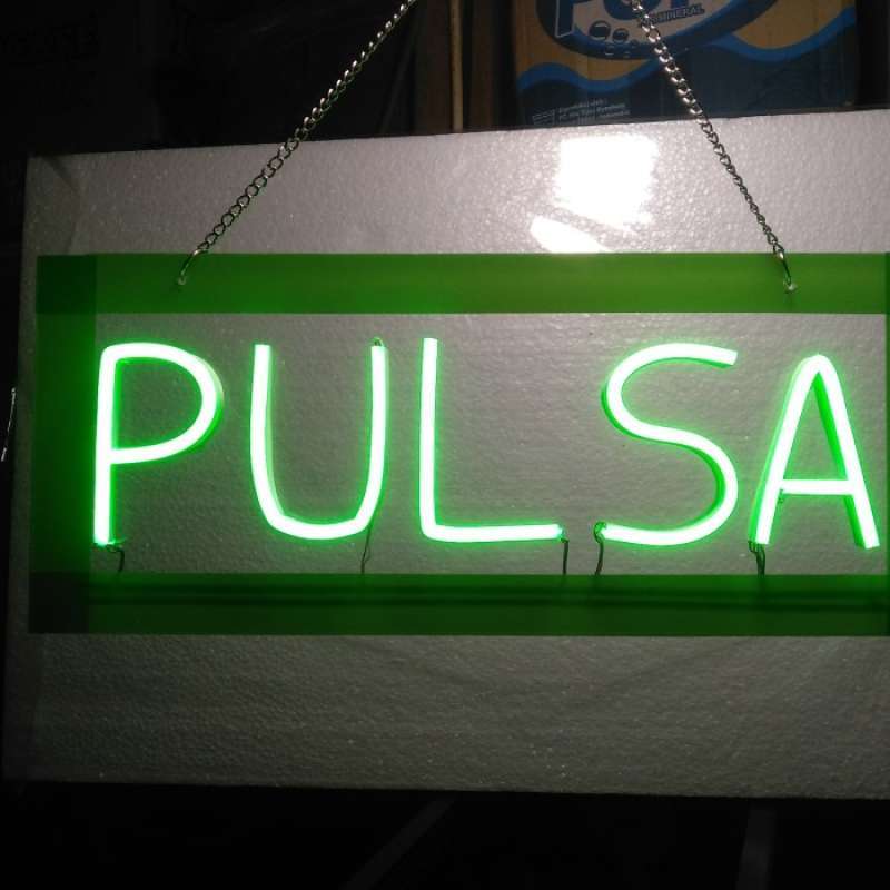 Jual Lampu Led Tulisan Pulsa Warna Hijau Untuk Counter Hp - Multicolor
