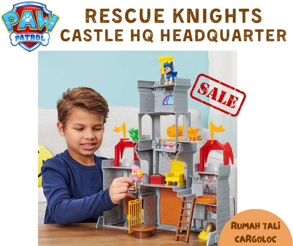 PAW Patrol Rescue Knights - Transforming Castle - 11-Piece Playset with Action Figures of Chase and Mini Dragon Draco