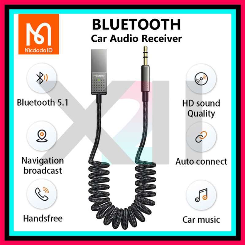 Promo MCDODO CAR MOBIL AUDIO RECEIVER BLUETOOTH WIRELESS KABEL AUX