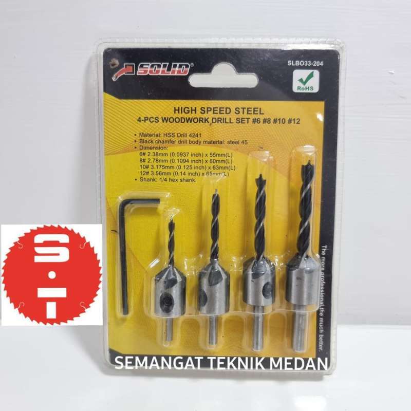 Jual 4pcs MATA BOR COUNTERSINK DRILL BIT SET KAYU SEKRUP SKRUP TANAM