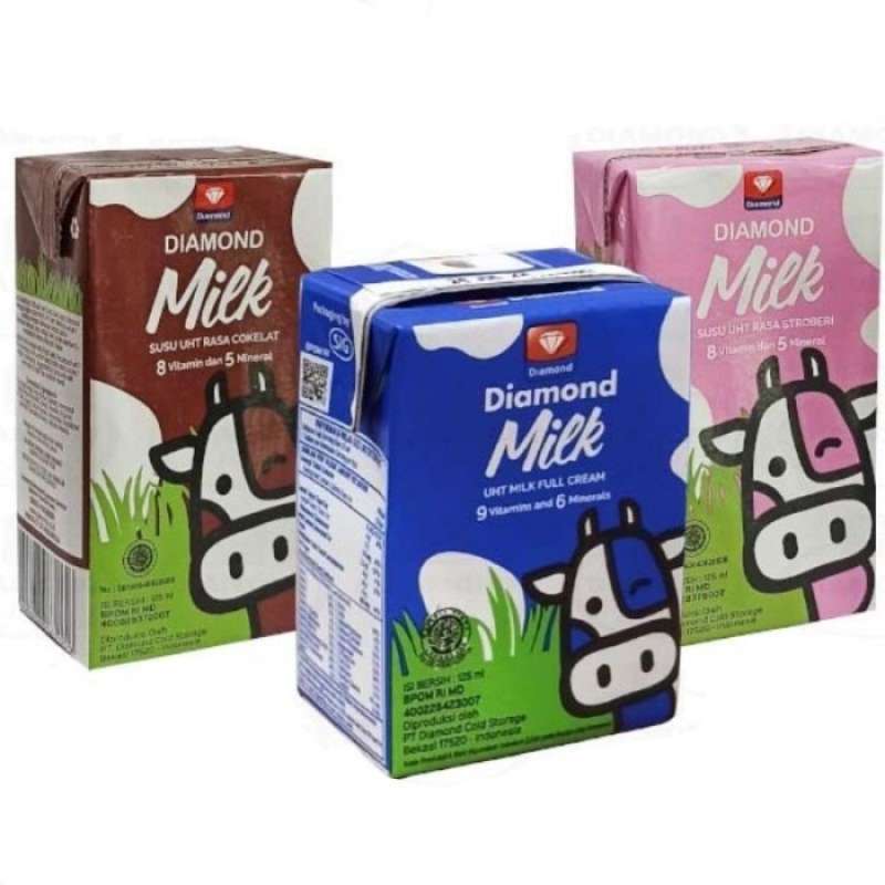 Jual Diamond Milk UHT / Susu UHT 125 ml x 40 pcs ( 1 Karton ) - Full