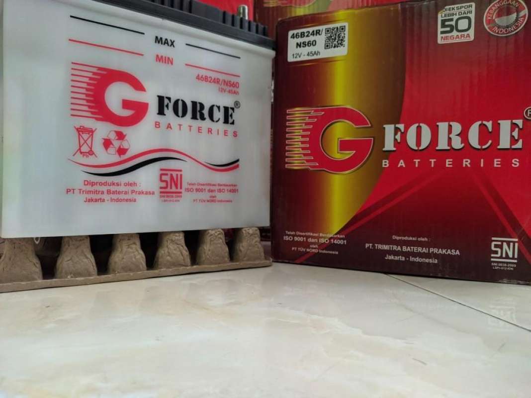 Jual Aki Basah Mobil G Force NS60 / 12V45AH 46B24R MITSUBISHI di Seller