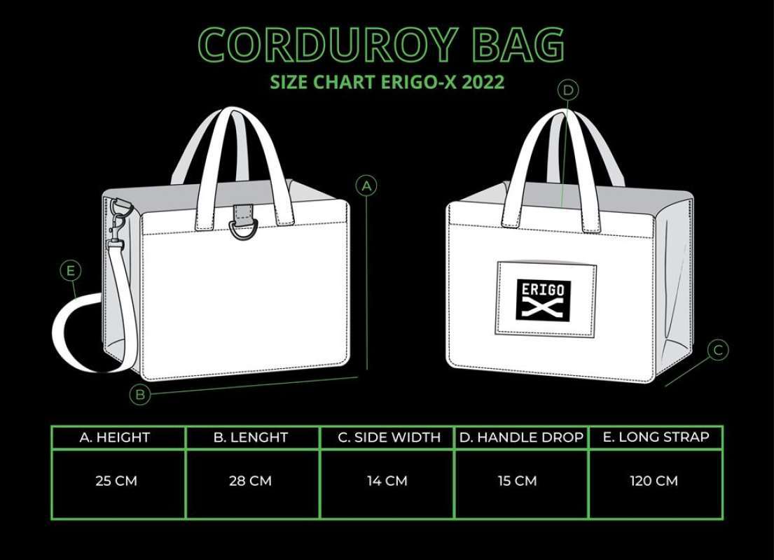 Jual Erigo X Corduroy Bag Claire Blue di Seller Erigo Store Erigo