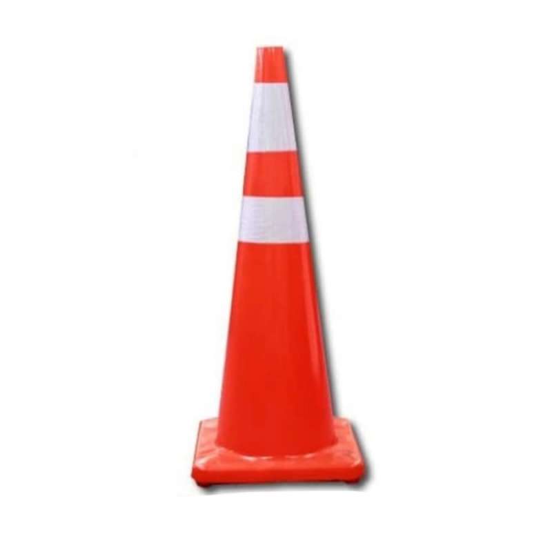 Jual Traffic Cone Rubber Full Orange 90 CM / Safety Cone / Rubber Cone