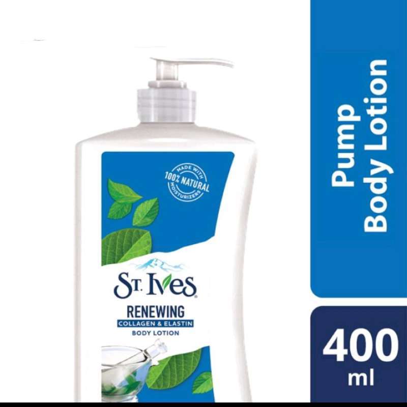 Jual ST Ives Renewing collagen and elastin pump body lotion kemasan 400