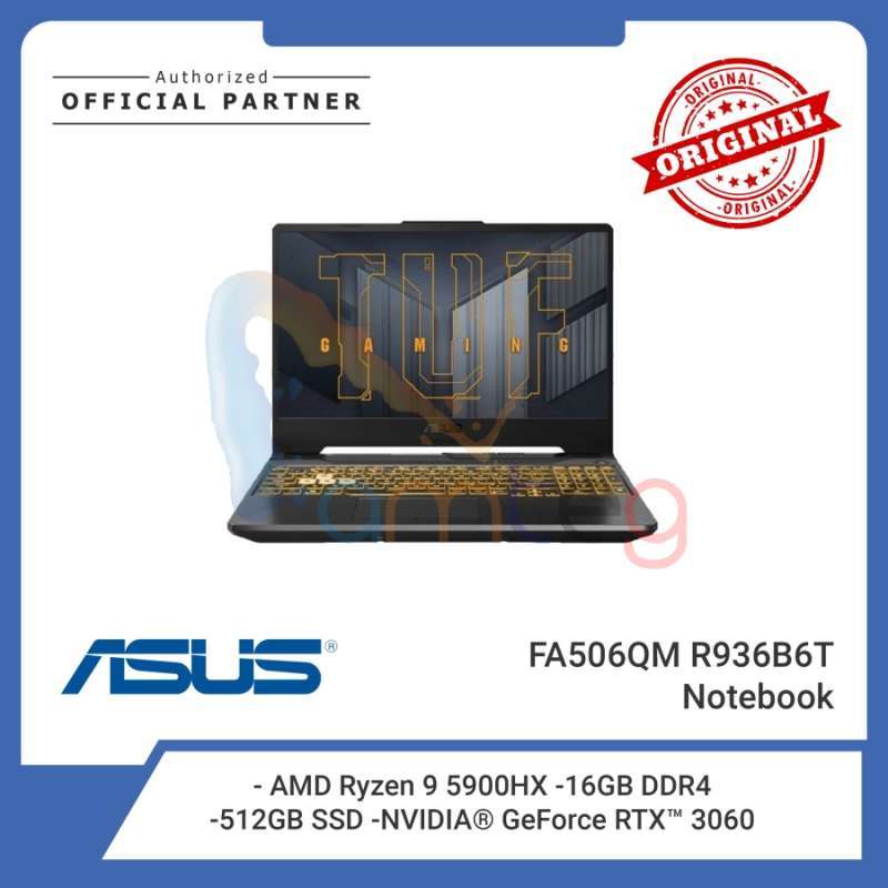 Jual ASUS Laptop FA506QM-R936B6T-O11 / R9 5900HX/ 16GB / 512GB ...