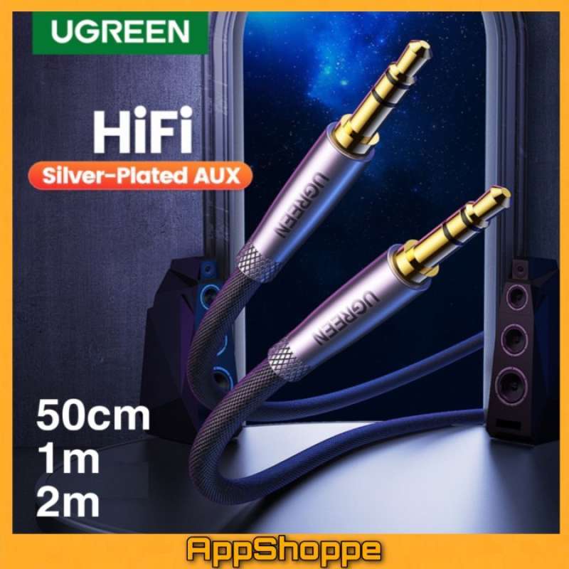 Promo UGREEN Original Aux Cable Hifi Jack 3.5mm Auxiliary TRS Audio