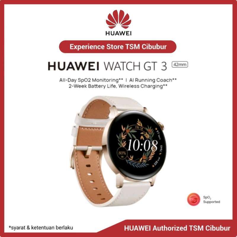 Promo HUAWEI Watch GT3 42mm Diskon 11% di Seller Huawei Store TSM ...