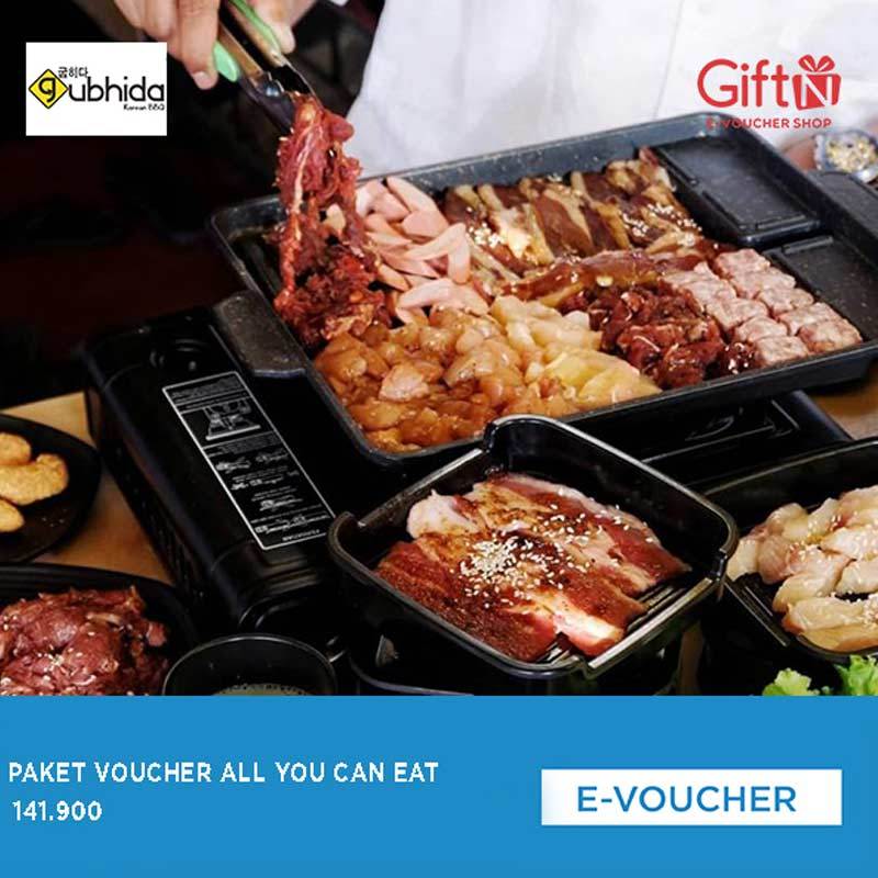 Promo Gubhida Korean BBQ Paket Voucher All You Can Eat EVoucher [Rp