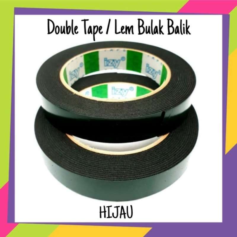 Promo Double Tape Foam Hijau 2Omm X 5M Double Tape Busa Bolak Balik Promo double tape foam hijau 2omm x 5m double tape busa bolak balik