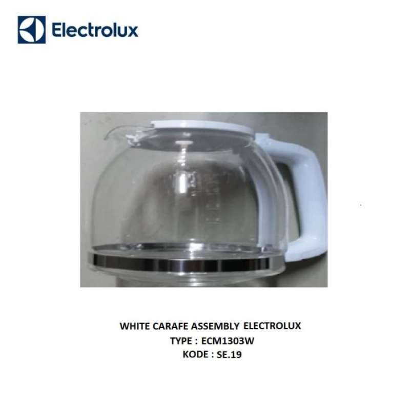 Jual WHITE CARAFE ASSEMBLY COFFEE MAKER ELECTROLUX TYPE ECM1303W KODE