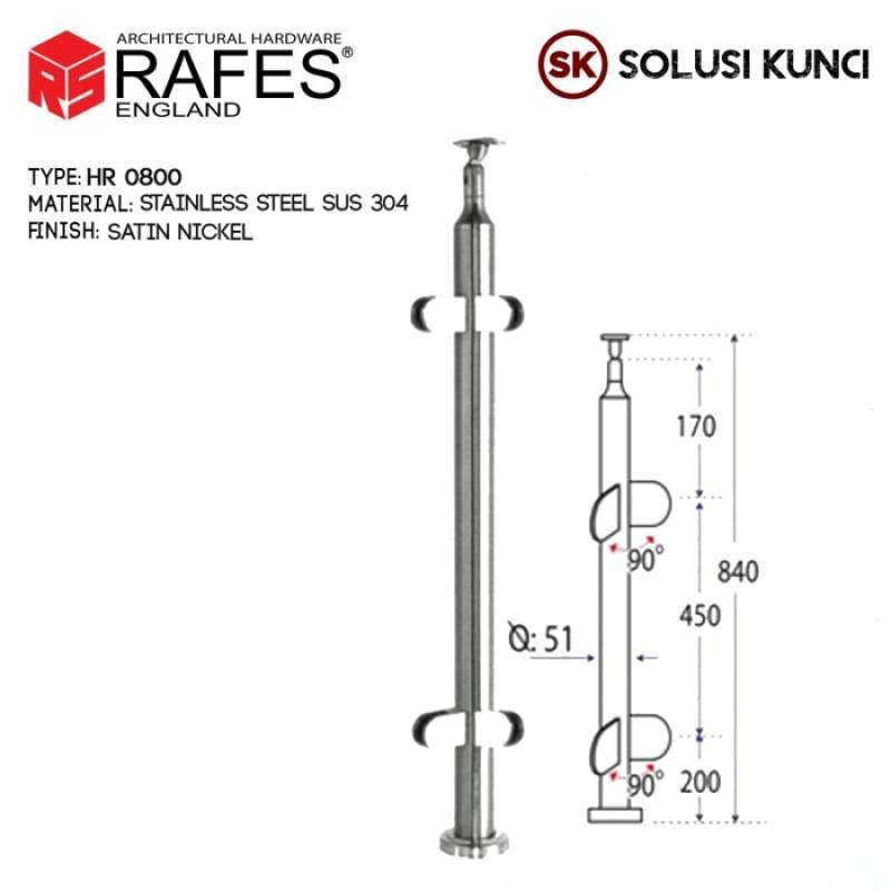 Promo Hand Rail Railing Tangga RAFES ENGLAND SUS 304 HR 0800 Diskon promo-hand-rail-railing-tangga-rafes-england-sus-304-hr-0800-diskon