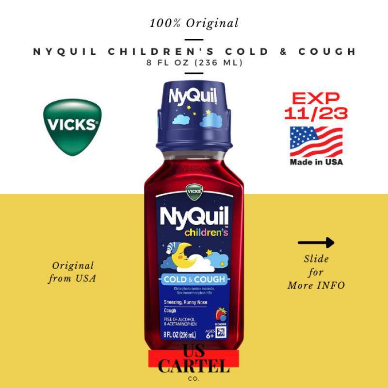 Promo VICKS Nyquil Children's Kids Cold Cough Runny Nose Relief