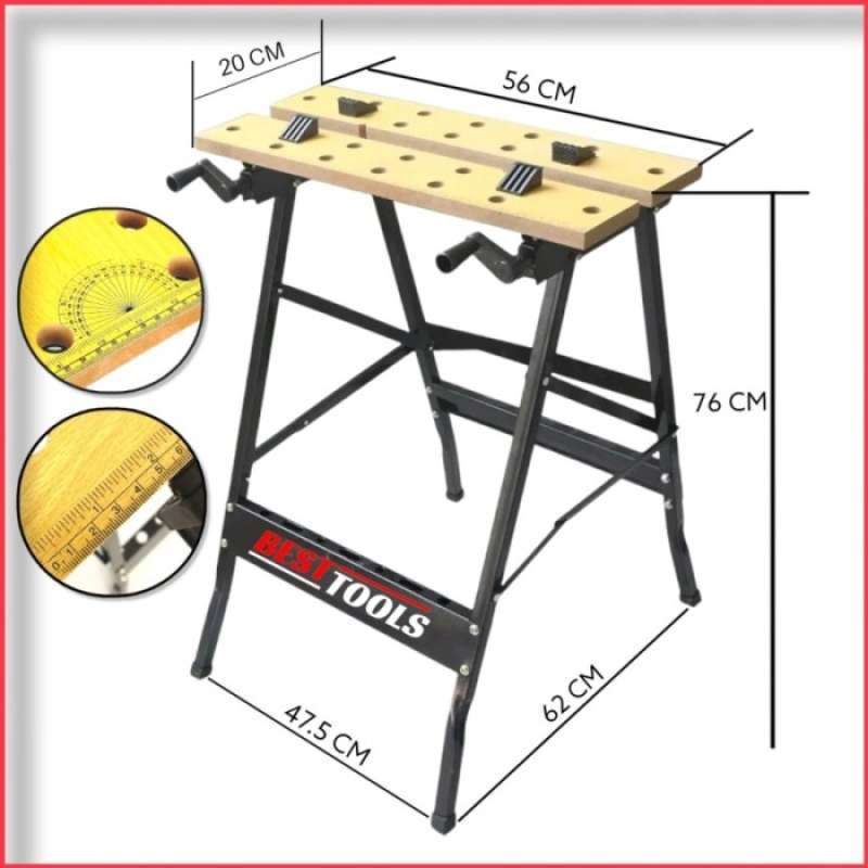 Promo Folding Work Bench / Workbench Meja Kerja Kayu Portabel Besttools