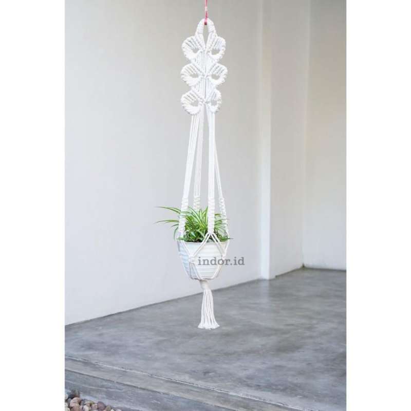 Jual Pot Gantung Macrame Tali Katun / Gantungan Pot Bunga Aesthetic