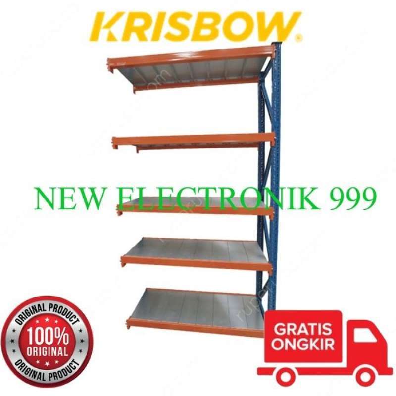 Jual Krisbow 47x120x240 Cm Rak Besi Add Shelving Stainless Biru