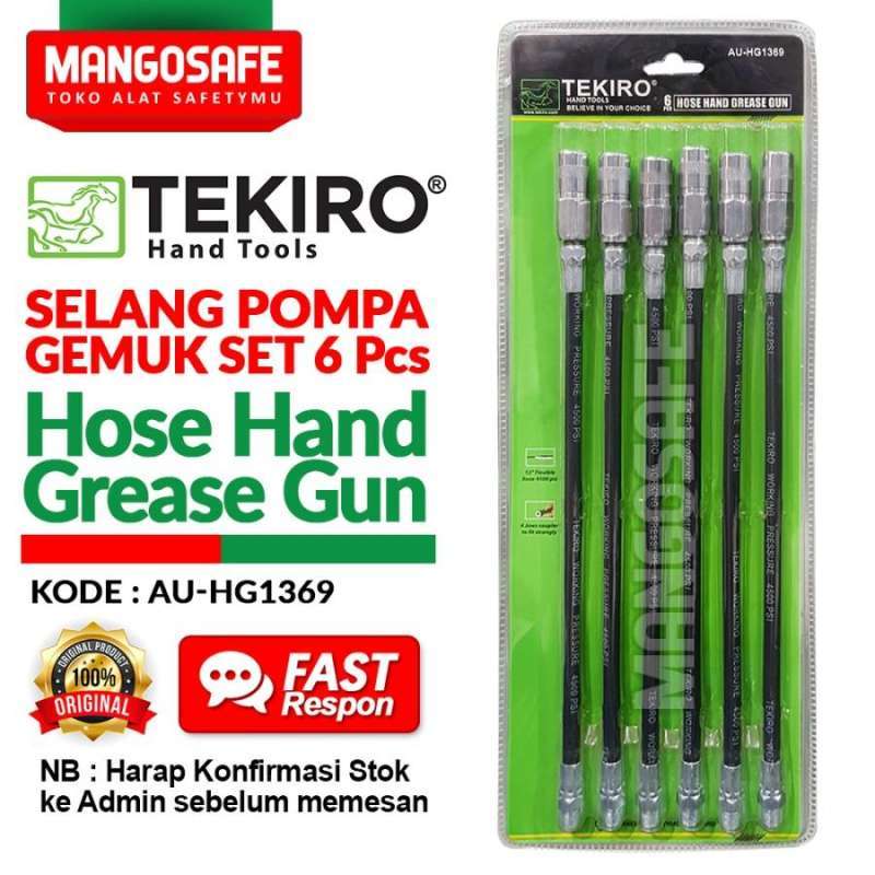 Jual Selang Pompa Oli Gemuk Tangan Set 6 Pcs TEKIRO Hose Hand Grease