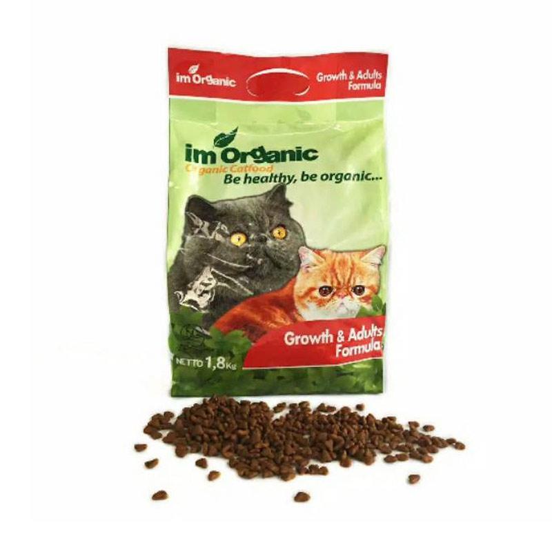 Promo Im Organic Cat Food Growth and Adults Formula 1,8kg Makanan