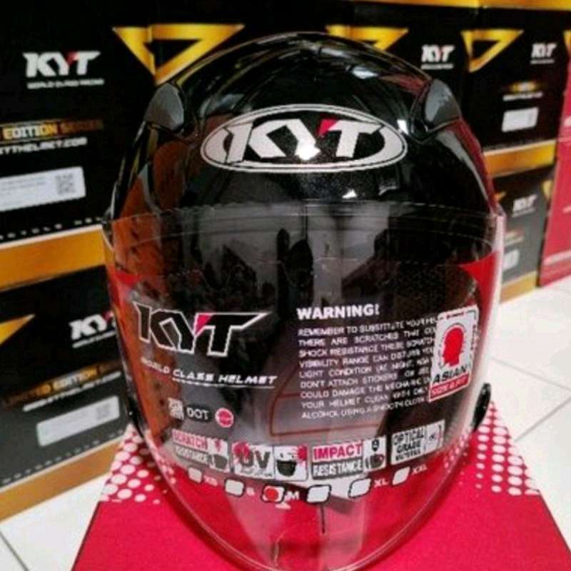 Jual Helm KYT Galaxy Flat R Solid Original Helm Half Face Double