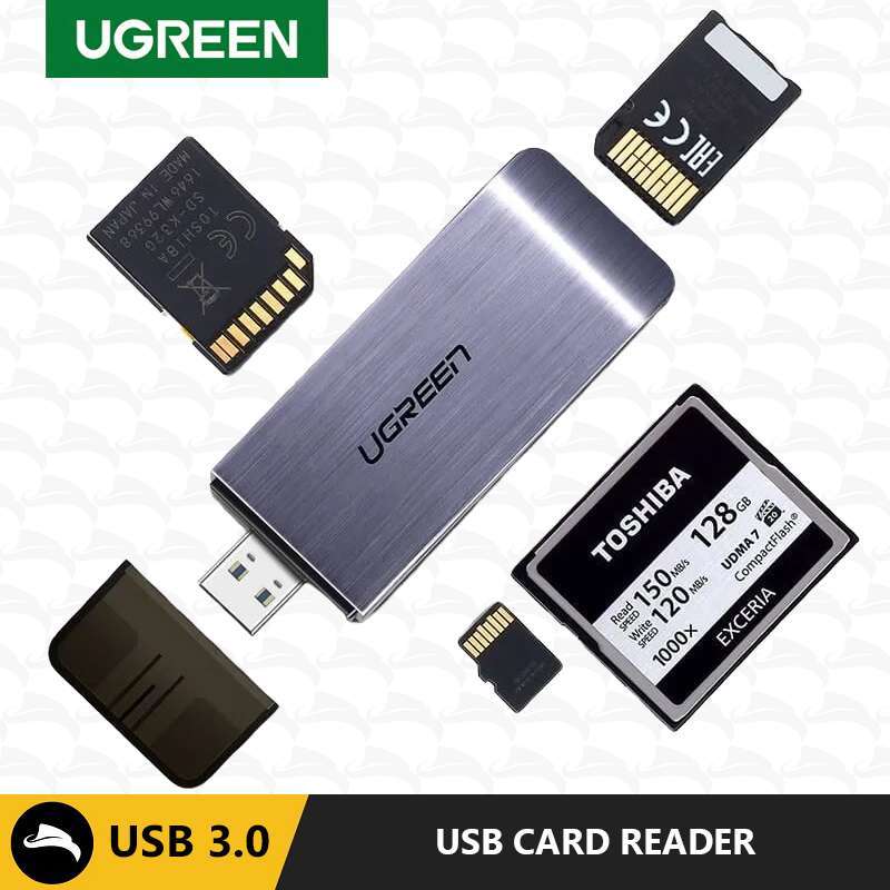 Jual Ugreen 50540 4in1 Usb 3.0 Card Reader Tf Sd Mmc Cf Ms Memory Card