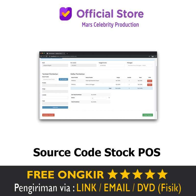 Jual Source Code Stock Manager dengan POS Berbasis PHP Point of Sales ...