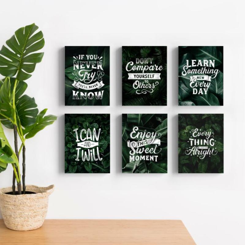 Jual Kayugraphy Poster Kayu Vintage Home Wall Decor Quote Daun Dekorasi Dinding [15x20cm] Di