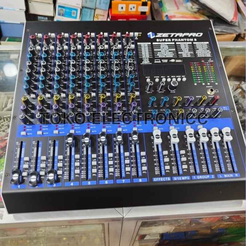 Jual Mixer Zetapro Super Phantom 8 Bluetooth 8 Channel di Seller Toko