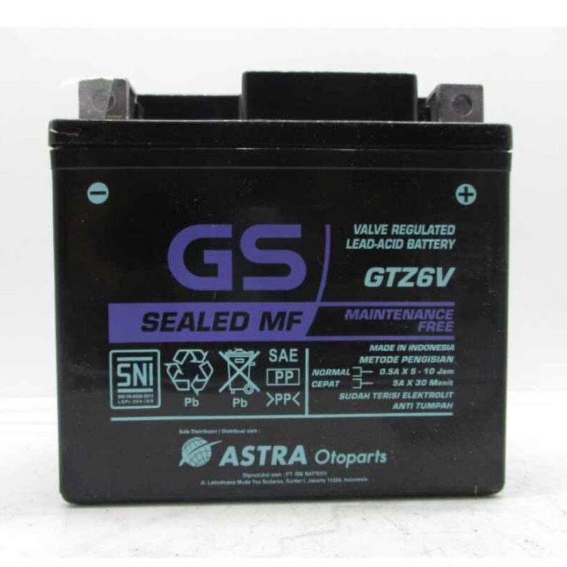 Promo GS ASTRA Sealed MF GTZ6V Idling Stop Battery Aki Motor for Honda