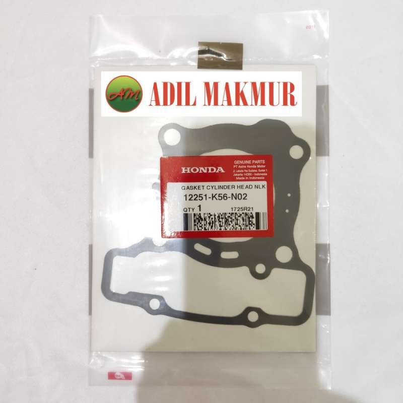 Jual PAKING GASKET CYLINDER HEAD 12251K56N02 SONIC, SUPRA GTR, CB R 150 ASLI ORIGINAL HONDA di