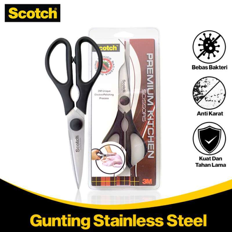 Promo 3M Scotch Gunting Dapur Stainless Premium Kitchen Scissors 3MKS