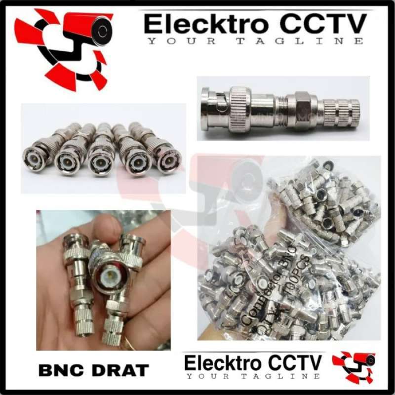Jual Konektor BNC DRAT /Jack BNC / Konektor CCTV 1Bungkus 100pcs di
