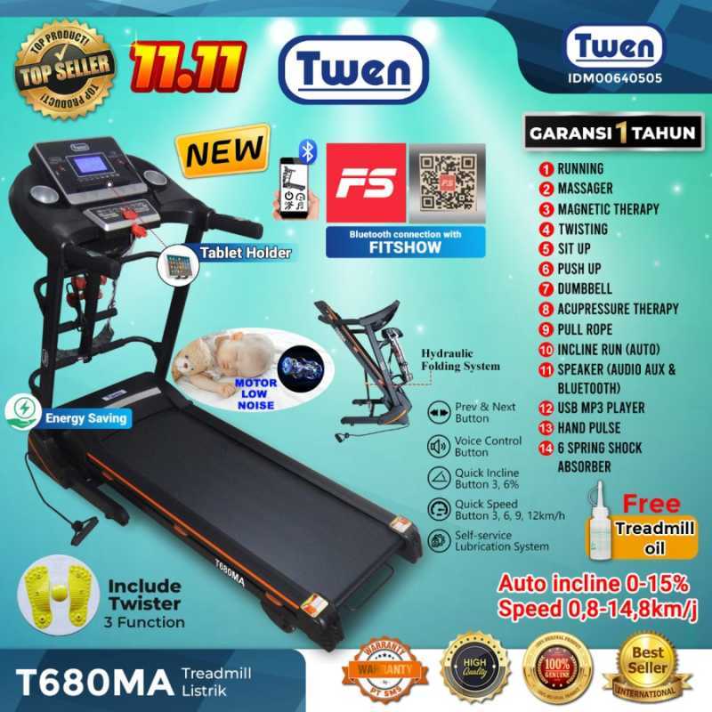 Jual TWEN T680MA Treadmill Elektrik Treadmill Listrik Treadmill