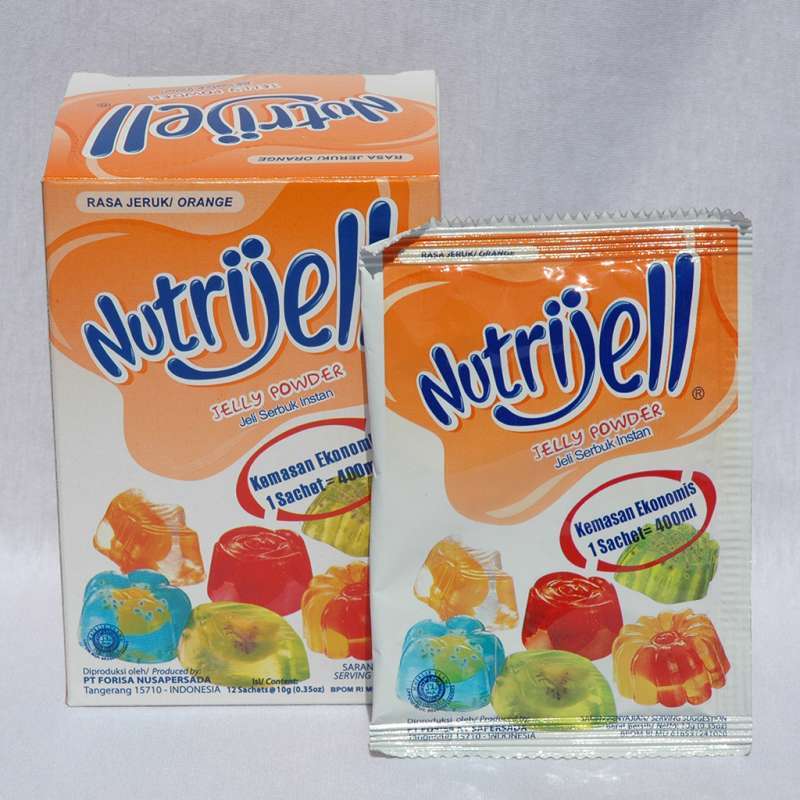 Jual Nutrijell Jeruk Powder Jelly [10 G X 12 Sachet] Kemasan Ekonomis