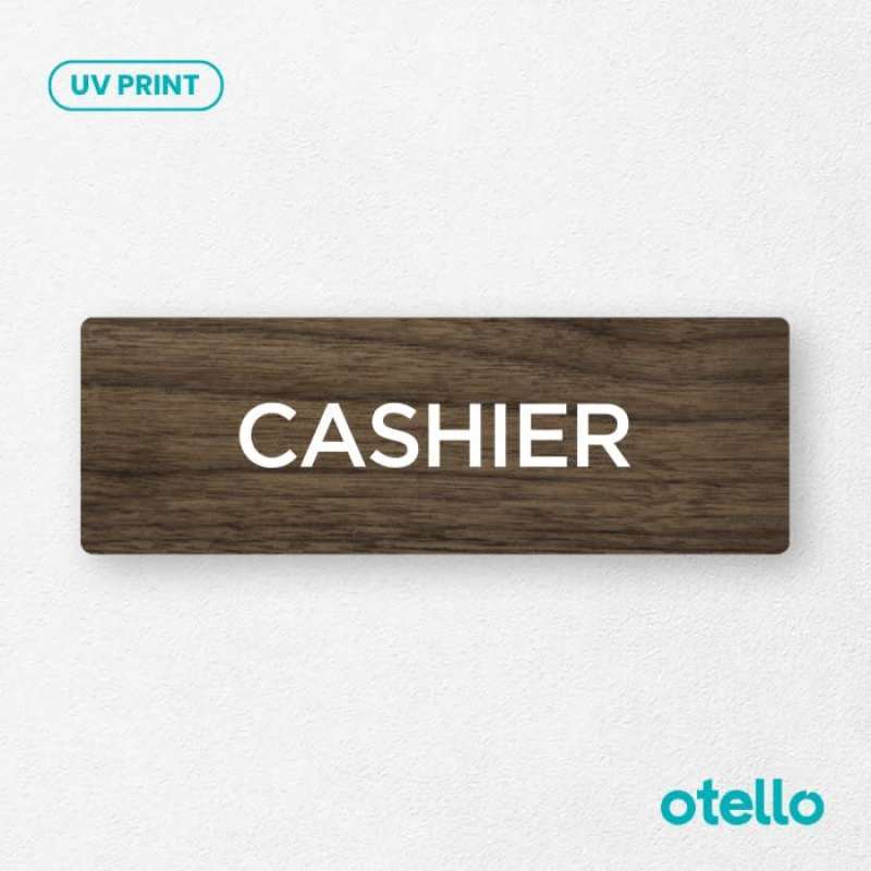 Jual Premium Cashier Sign Board Kayu Print Uv Signage Papan Label Kafe ...