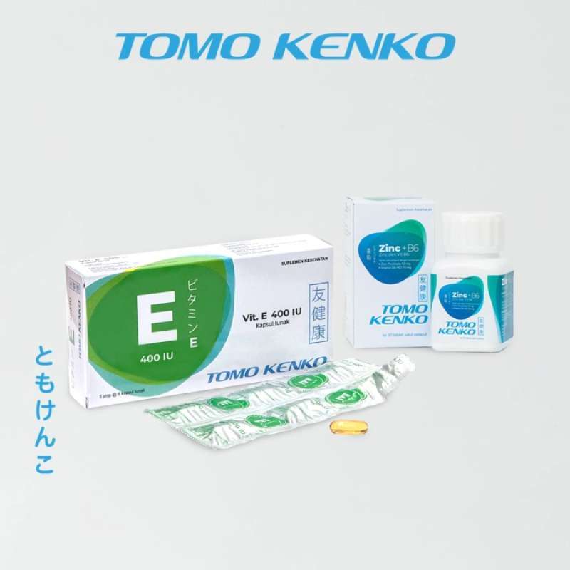 Jual COMBO TOMO KENKO VITAMIN E KEMASAN BOX & VITAMIN ZINC + B6 IMUN