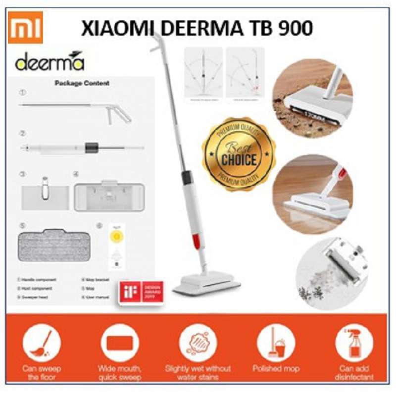 Jual Xiaomi DEERMA TB900 2in1 Multifunction Mop Handheld Pel dan Vacuum