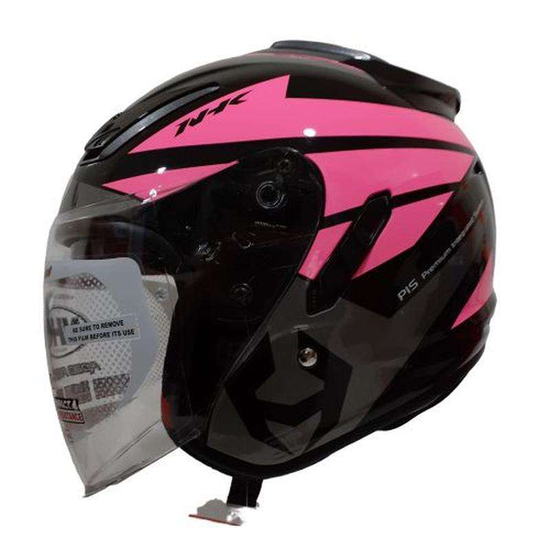 Jual NHK R1 NEMA BLACK PINK DOUBLE VISOR NHK R1 HELM NHK R1 Hitam