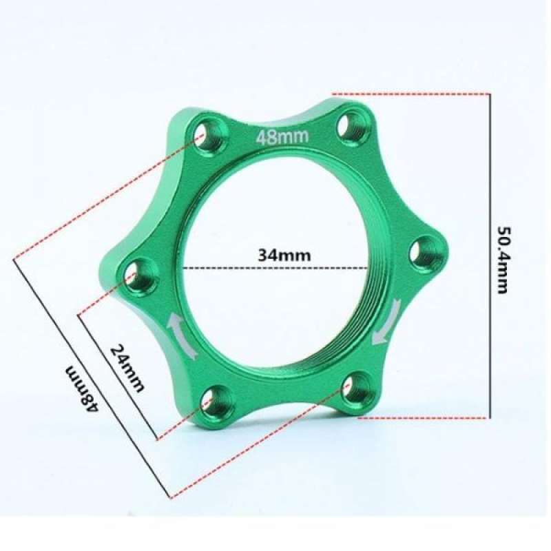 Jual Mtb Threaded Front/rear Aluminium Alloy Brake Rotor Flange Adapter ...